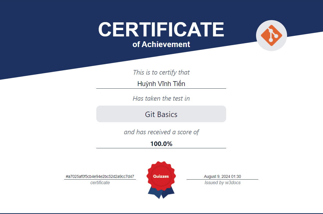 Certificate Git